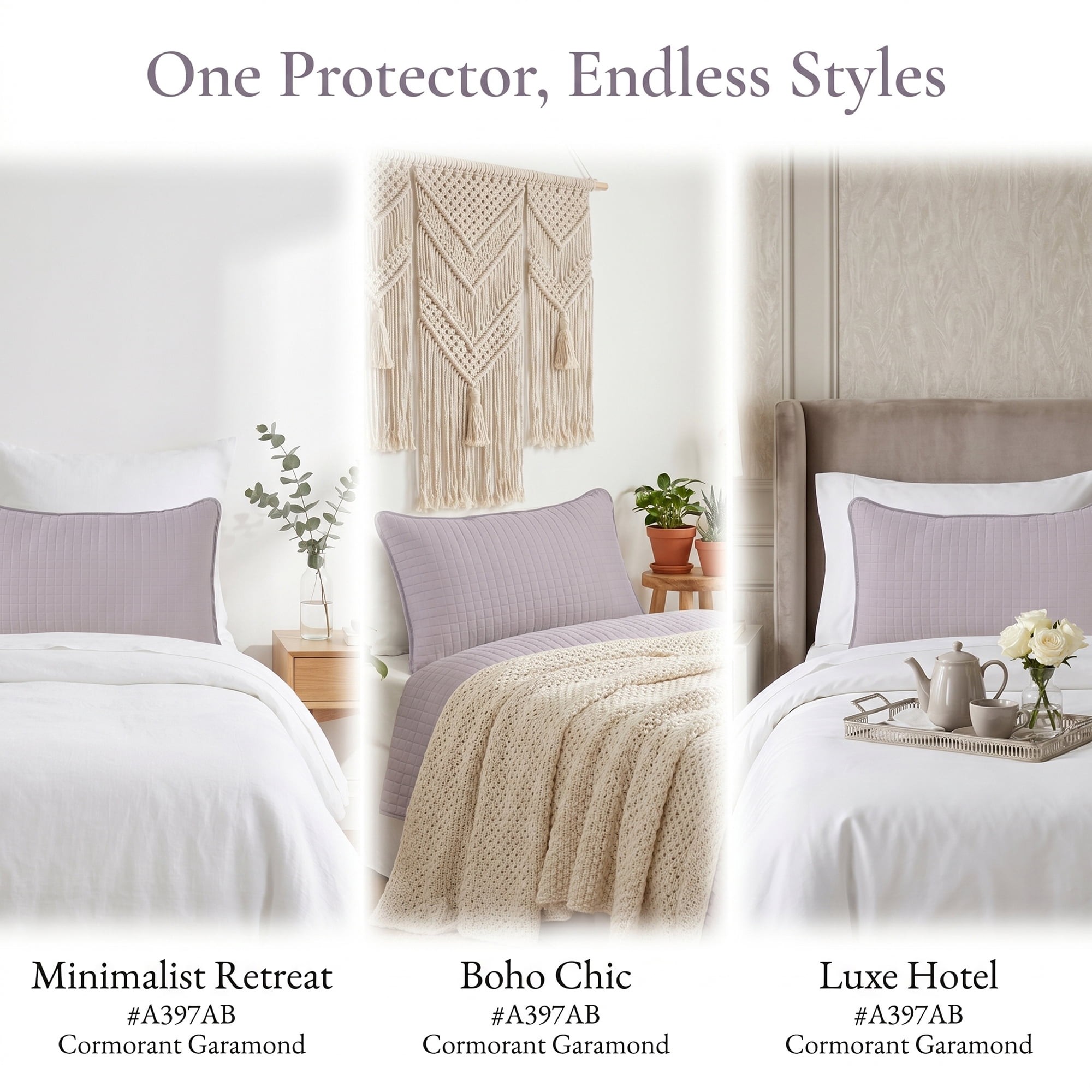 Unique Bargains 2Pcs Breathable Hypoallergenic Cotton Pillow Protectors Queen Gray A