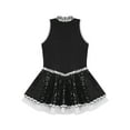 thumbnail image 6 of iiniim Kids Girls Cheer Leader Uniform Shiny Sequins Stage Performance Party Fancy Dress Size 6-16 Black 10, 6 of 7