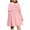 Pink, variant on Yanlir Girls'Summer Solid Color Short Sleeve Crew Neck Elastic Waistband Dress with Pockets Casual Comfortable Cotton Blend Dress for Kids(Pink,5-6 Years)