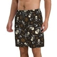thumbnail image 2 of Bixox Men's Pirate Skulls printing Casual Classic Fit Short Summer Beach Shorts, 2 of 6