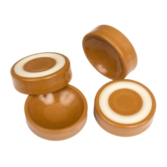 4pcs Non-Skid Furniture Caster Cups Coasters Furniture Wheel Stoppers for Sofa Bed Pianos Cribs , brown
