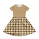 thumbnail image 5 of Girls' Summer Dress Kids 2025 Plaid Short Sleeve Casual Dress with Pockets Comfortable and Stylish for Everyday Wear ,Sie:150, 5 of 7