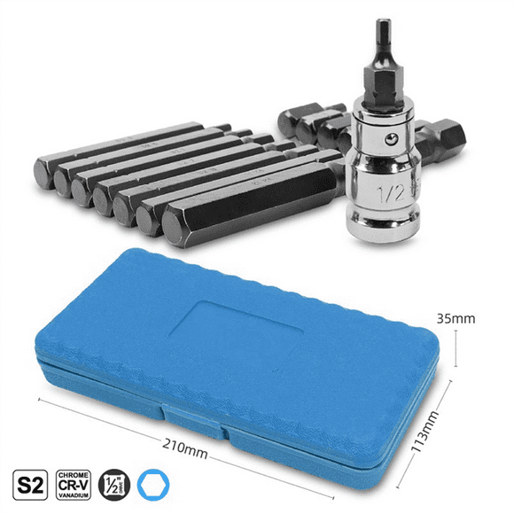 15-Piece Hexagon Socket S2 Screwdriver Head Hexagon Star Screwdriver Set