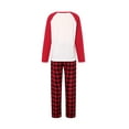 thumbnail image 4 of Kmbangi Blouse à Col Rond à Manches Longues à Imprimé de Lettres Assortie pour la Famille + Pantalon à Carreaux, 4 of 9