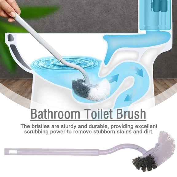 BETTERLIFE Curved Toilet Brush Long Handle Toilet Cleaning Brush M2 Household Cleaning U E1R9
