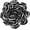 Black White, variant on Extra Large Rose Flower Brooches, Lapel Pins Dainty Satin Fabric Big Camellia Oversized Brooch Pin