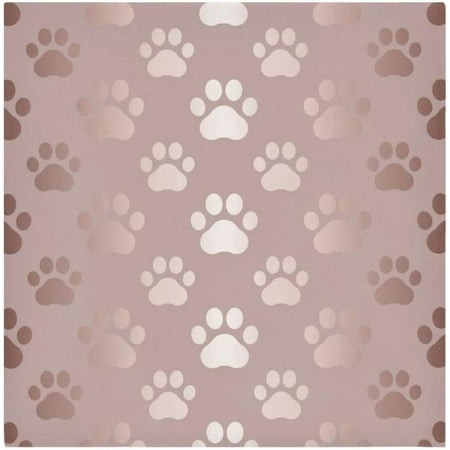

Hyjoy Pink Gold Dog Paw Cloth Napkins 6 Pack Reusable Washable Polyester Dinner Table Napkins for Kitchen Dining Restaurant Party Decoration