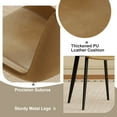 thumbnail image 3 of Nmkwnr Pack of 4 Dining Chair with Steel Legs, PU Leather Side Chair for Home, Restaurant, Meeting Room, Brown, 3 of 9