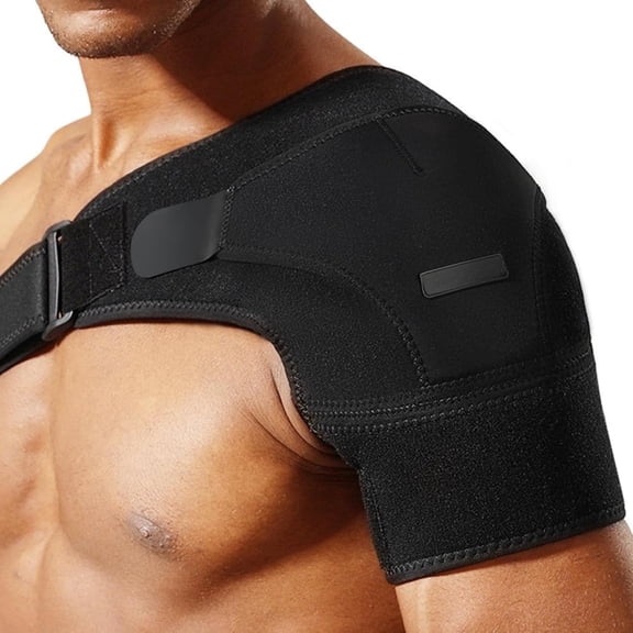 Shoulder Brace, Rotator Cuff Support Brace and Arm Sling, Shoulder Compression Brace for Pain Relief and Prevention of Strains, for Either Left or Right Shoulder