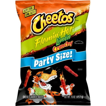 Cheetos Cheese Flamin Hot Limon Flavored Snacks, 15 oz Bag