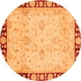 thumbnail image 1 of Ahgly Company Indoor Round Oriental Orange Traditional Area Rugs, 8' Round, 1 of 4