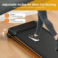 thumbnail image 2 of Coolhut Walking Pad with Incline and Handle, 4 in 1 Compact Under Desk Treadmill for Walking Jogging, Portable Foldable Treadmill, Modern Fitness Equipment, Stable Workout Running Machine, 2 of 7