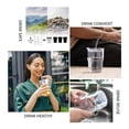 thumbnail image 5 of Vaso de agua de vidrio BLUEPOLAR de 400 ml con pajita y tapa, paquete de 2, 5 of 5