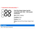 thumbnail image 2 of Front Disc Brake Caliper Seal Kit - Compatible with 1966 - 1969 Lincoln Continental 1967 1968, 2 of 2