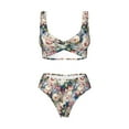thumbnail image 4 of Rocae Rose Flowers for Bikini Set for Women Two Piece Sexy High Swimsuits Split Crossover Bikini, 4 of 9