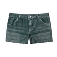 thumbnail image 4 of Hueook Bermuda Shorts for Women Jeans Shorts Fashion ladies Yoga Leggings Fitness Running Gym Ladies Sports Printed Minutes Shorts Pants Green 3X, 4 of 8