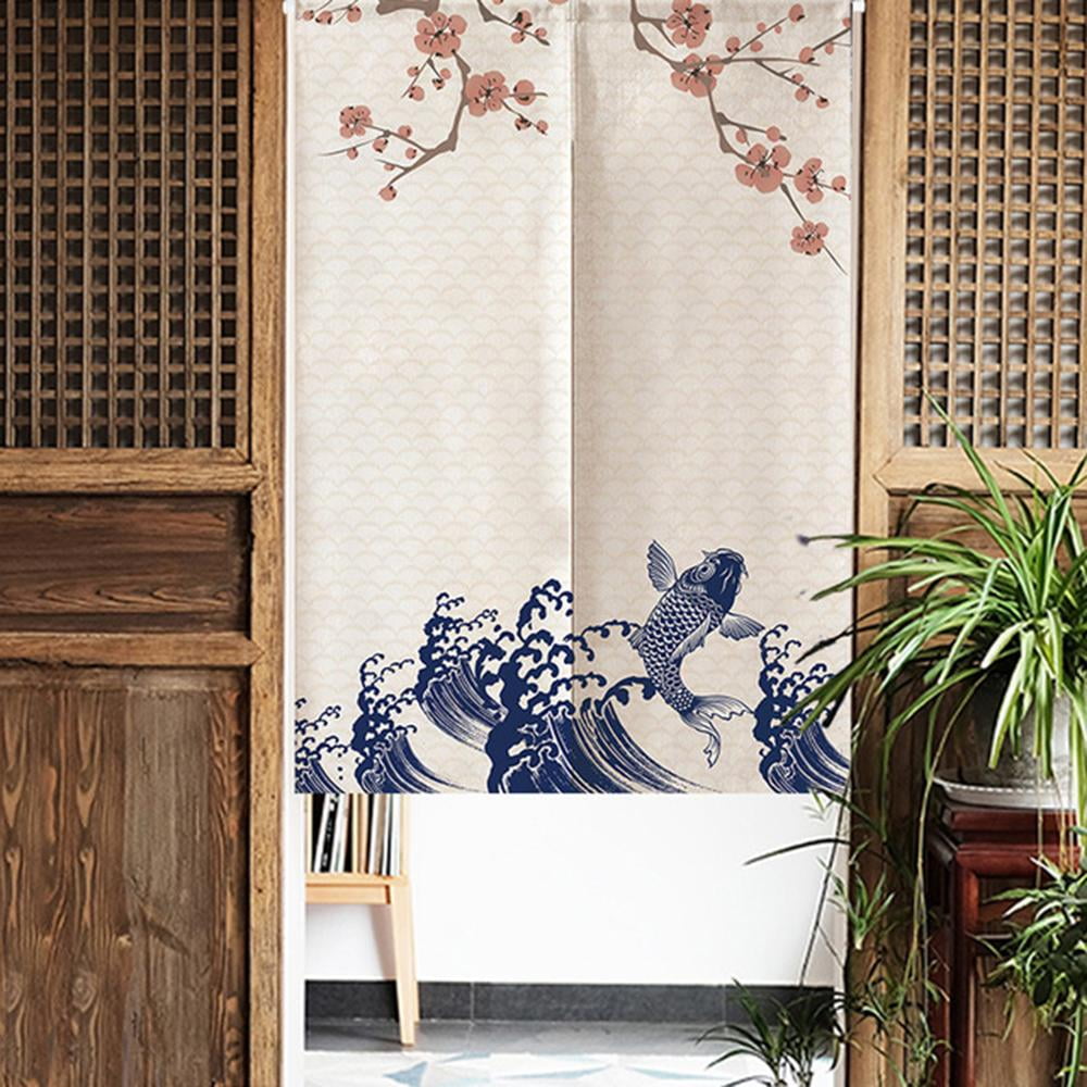 Japanese Traditional Painting Doorway Curtain Door Curtain for Kitchen Shading Home Decorations -85x150cm