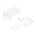 thumbnail image 4 of South Shore Sweedi Twin Solid Wood Daybed with Storage Drawers, in Natural Wood, 4 of 18