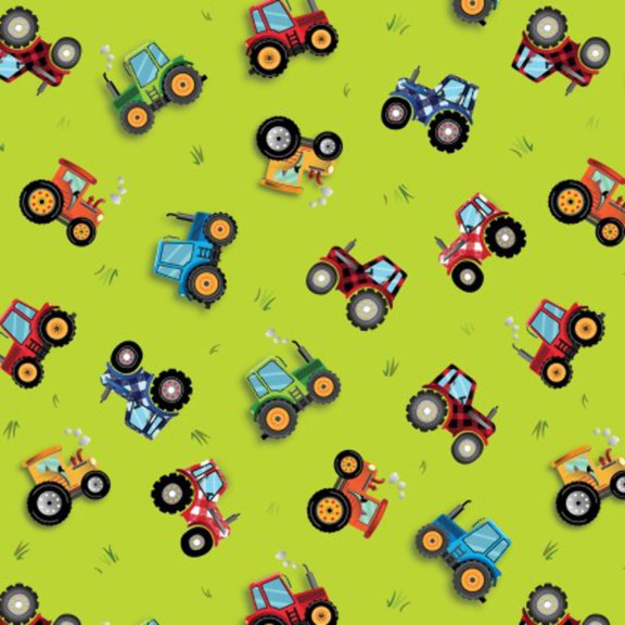 Barnyard Rules Barnyard Tractors Cotton Fabric