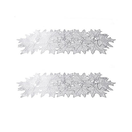 

2pcs Place Mat PVC Table Mat Heat-Insulation Desk Mat Hollowed Leaves Desktop Mat Elegant Meal Mat for Dining Table Home Restaurant Kitchen Wedding Party Decoration
