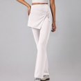 thumbnail image 2 of Likimi Yoga Pants Women Solid Color High Waist Straight Leg Breathable Fashion Trousers White Size Xl, 2 of 3