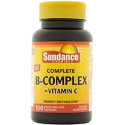 Sundance Vitamins Complete B-Complex + Vitamin C, 100 ea (Pack of 2)