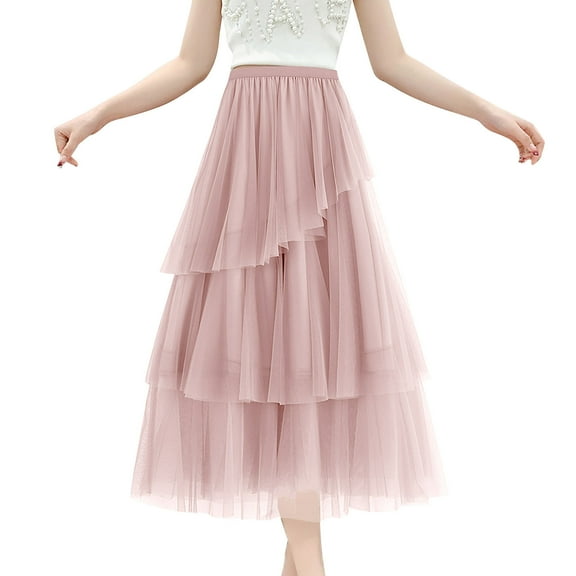 Sngxgn High Waist Skirt Women Mini Skirt(Pink,One Size)