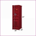 thumbnail image 4 of Chests & Wardrobes, Industrial Metal Wardrobe with Hanging Rod & Storage | Red | Metal, 4 of 6