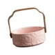 thumbnail image 1 of Cesta de frutas con asa, cesta decorativa para fiestas, picnics y cocina. Rosa, 1 of 9