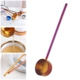 thumbnail image 1 of Ladle Long Handle,Heavy Duty Stainless Steel Soup Ladles Cooking Utensils,80ml Metal Gold Wear-resistant Spoon,Kitchen Dipper Spoon Multi-use Cooking Utensil for Hot Oil and Water Soup(Red), 1 of 8