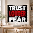 thumbnail image 5 of Trust Louder Than Fear Quote on Black Background, Inspirational Vintage for Positive Quote Lovers, Courage Wall Art, Graduation Gift Tapestry Wall Hanging for Bedroom and Dorm, 5 of 7