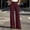 Wine, variant on Women’s Front-Stitch Flared Wide-Leg Pants, Single-Button Waist & Tailored Cut for Leisure District Casual Stroll Days Green M