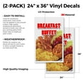thumbnail image 2 of Breakfast Buffet (2-PACK) 24" x 36" Vinyl Decals | Sign Insert Peel & Stick Decals Stickers Window Signs, 2 of 2