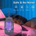 thumbnail image 3 of Mosquito Killer Lamp with Battery, 1200 mAh USB Rechargeable Mosquito Killer Lamp, Night Light, 2 in 1, Suitable for Indoor, Outdoor, Bedroom, Home, P, 3 of 4