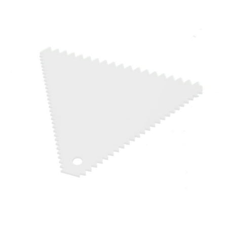 - Kitchen Plastic Comb Edge Cake Chocolate Decorating Scraper Cutter White