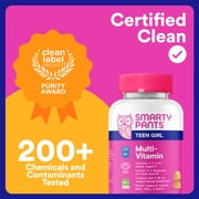 SmartyPants Teen Girl Multivitamin Gummies, Teen Vitamins with Biotin to Maintain Healthy Hair, Skin & Nails, Vitamins D3, B12 & Folate, 19 Nutrients, 60 Count