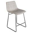 thumbnail image 3 of AmeriHome Set of Two 24-inch Classic Stone Faux Leather Finish Full Back Counter Height Chairs, 3 of 6