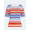 thumbnail image 5 of Free Assembly Women's and Women's Plus Roll Neck Cotton Sweater with Short Sleeves, Sizes XS-4X, 5 of 5