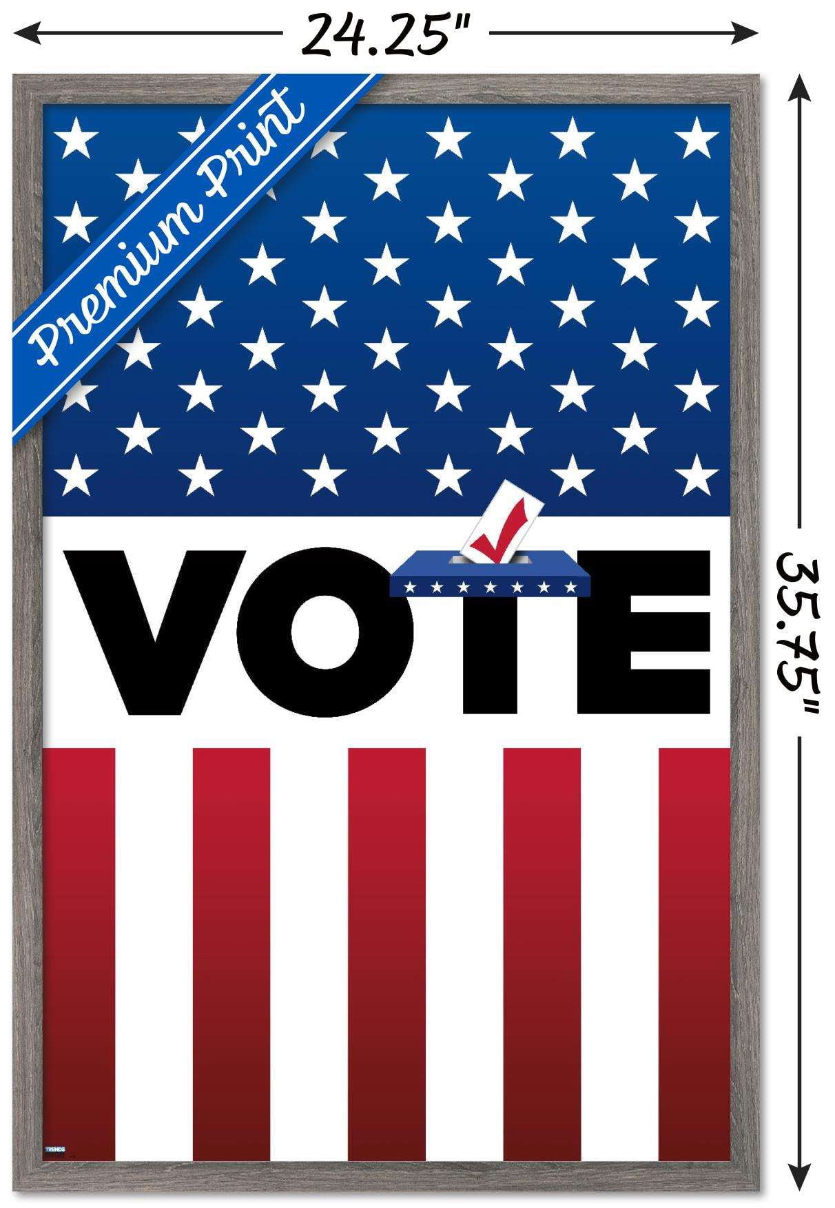 Vote Wall Poster, 22.375" x 34" Framed