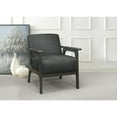 thumbnail image 5 of Lexicon Ocala Solid Wood and Fabric Upholstered Accent Chair in Dark Gray, 5 of 5