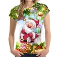 thumbnail image 2 of Camiseta de Navidad para mujer, camisetas de manga corta con cuello redondo en 3d de Año Nuevo, camisetas Kawaii de Navidad, ropa overiszed para mujer Y2K 2023, 2 of 4