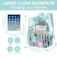 thumbnail image 2 of Sanmadrola Clear Backpack Heavy Duty Stadium Approved School Bookbag PVC Backpacks for Adults Travel, 2 of 8