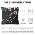 thumbnail image 5 of SHANXI  Throw Pillow Covers Japanese Cherry Sakura Blossom Design Square Pillowcase for Home Decor Sofa Car Bedroom Pillow case  22x22in, 5 of 5