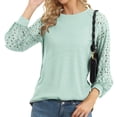 thumbnail image 2 of Camisa de manga larga manga de encaje hueca transpirable elegante para mujeres para trabajo de oficina ANGGREK Otros, 2 of 6