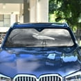 thumbnail image 4 of WOBOGO A White-cloaked Bird Car Windshield Sunshades Autopilot Lightweight Accordion Sun Visor 55×27.6in, 4 of 8