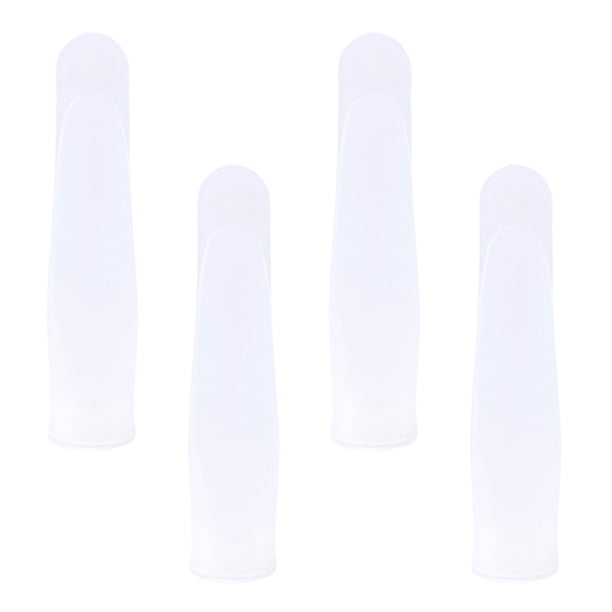 4 moldes de silicona para paletas de helado, moldes para hacer helados en forma de tubo transparente (transparente)