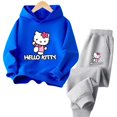 thumbnail image 3 of Conjuntos de sudaderas con capucha Conjunto de ropa para niños Ropa de Hello Kitty para niños Ropa para niñas Tops Pantalones Trajes de 4 a 14 años Trajes con capucha Suéter, 3 of 5