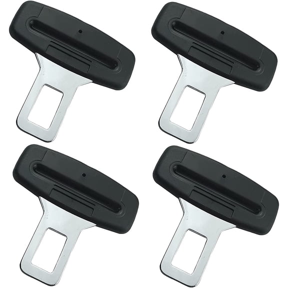 Car Buckle Clips Seat Belt Extender Black with Enhanced Safety, Easy Installation 4 Piece 4 Pack
