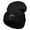 Black, variant on Shark Jump Embroidered 12 Inch Long Knitted Beanie - Yellow OSFM