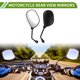 thumbnail image 2 of Espejos retrovisores traseros universales para motocicleta ajustables, espejo lateral retrovisor de aluminio y plástico, 1 juego negro forma ovalada M8, 2 of 7